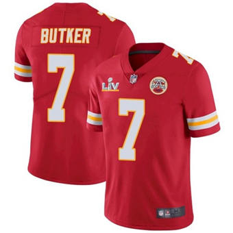 Super Bowl LV 2021 Men Kansas City Chiefs #7 Harrison Butker Red Limited Jersey->kansas city chiefs->NFL Jersey